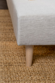 Sommier tapissier naturel à lattes rigides LatexBio fibre de coco et lin