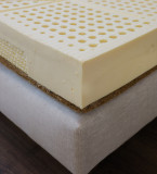 Matelas Enfant Bébé Latex naturel 100% + fibre coco + coton biologique