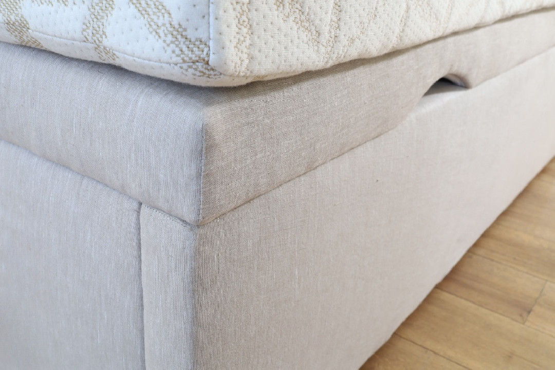 Lit Coffre Naturel idéal pour matelas lourds en latex naturel