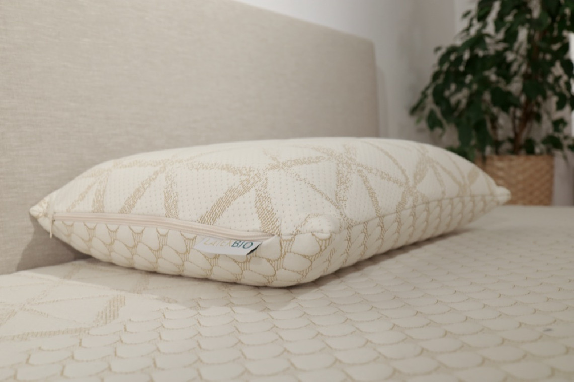 Almohada firme de látex natural 70 x 40 cm algodón orgánico